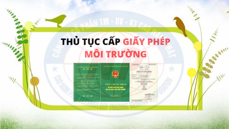 Thủ tục cấp giấy phép môi trường