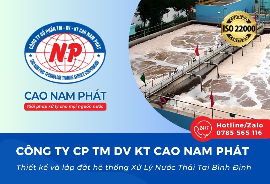 Thiết kế và lắp đặt hệ thống Xử Lý Nước Thải Tại Bình Định
