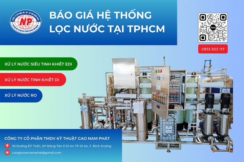 Báo giá hệ thống lọc nước tại TPHCM