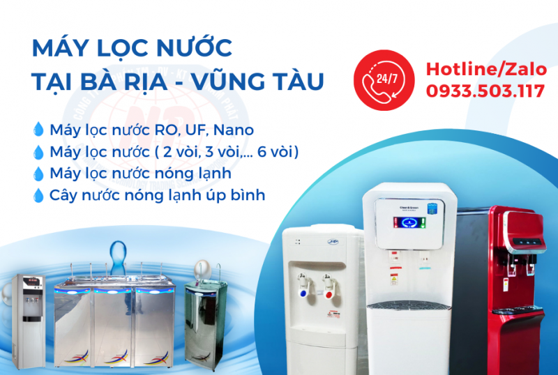 Máy lọc nước, xử lý nước tại Bà Rịa Vũng Tàu
