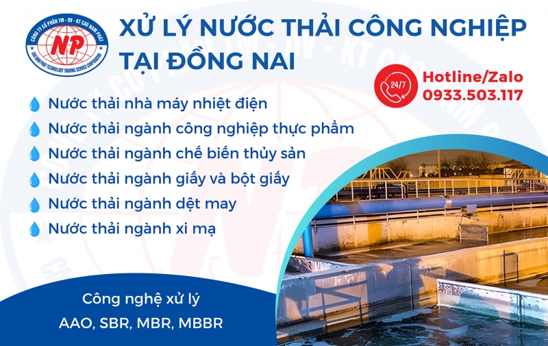 Xử lý nước thải công nghiệp tại Đồng Nai