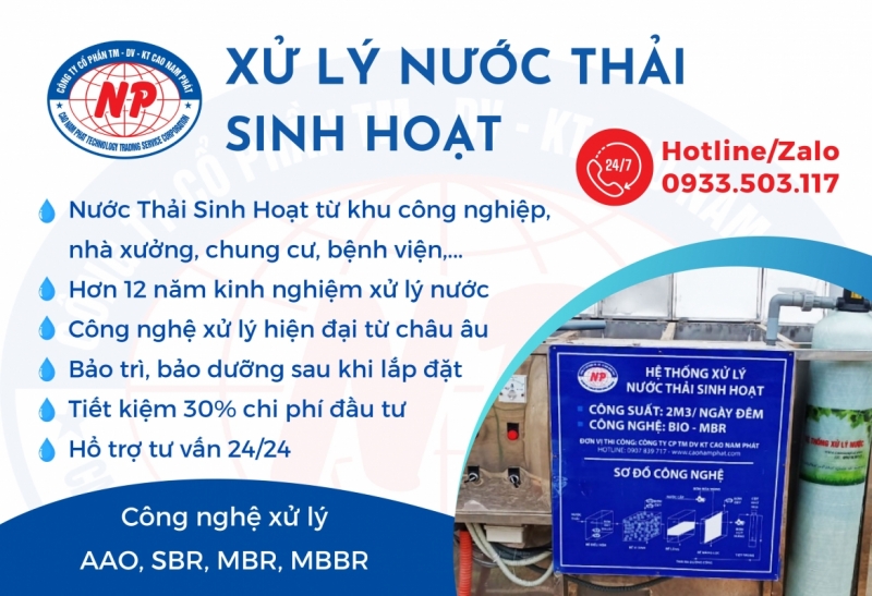 Xử lý nước thải sinh hoạt tại Huế