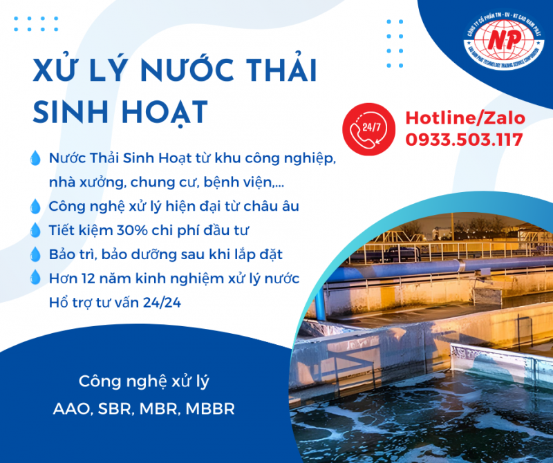 Dịch Vụ Xử Lý Nước Thải Sinh Hoạt đạt chuẩn QCVN