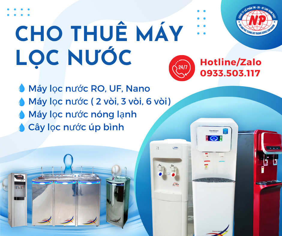 Cho thuê máy lọc nước, hệ thống lọc nước